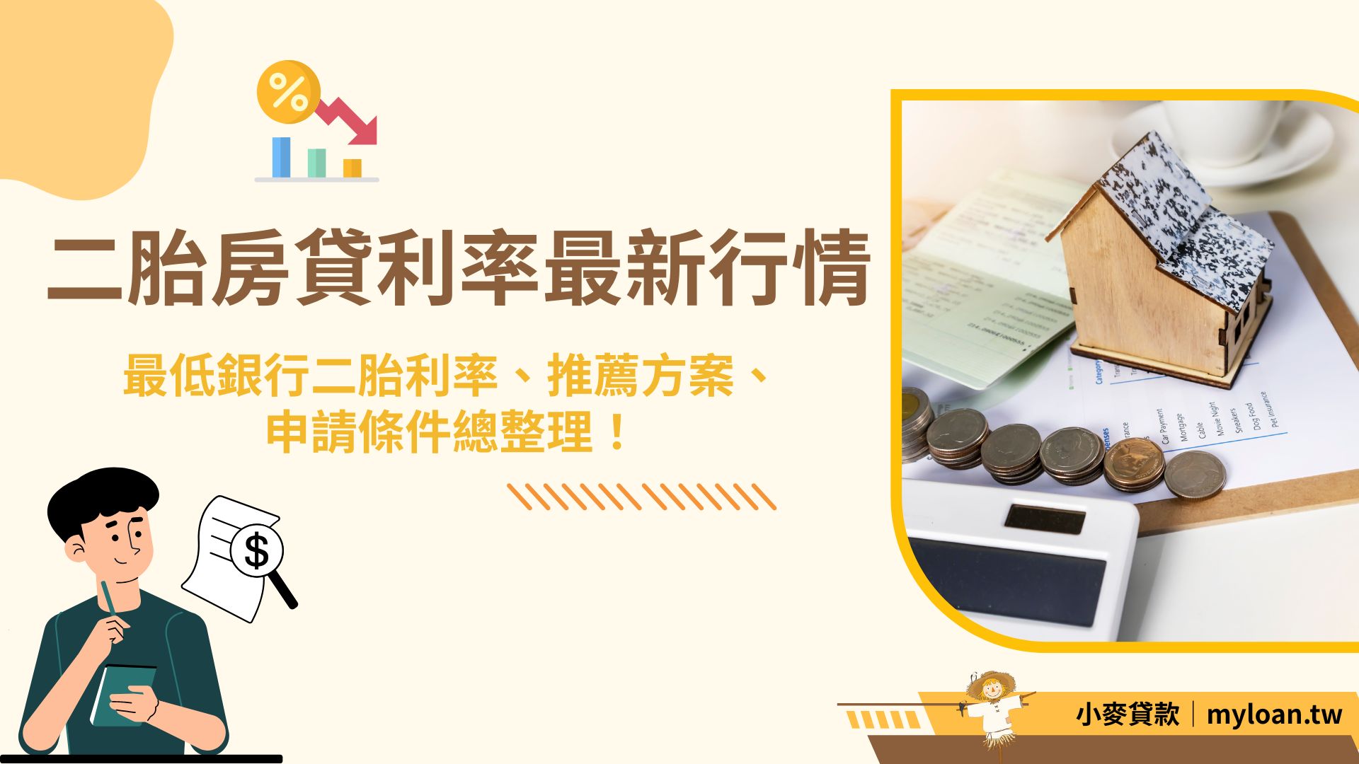 二胎房貸利率最新行情 最低銀行二胎利率、推薦方案、申請條件總整理！