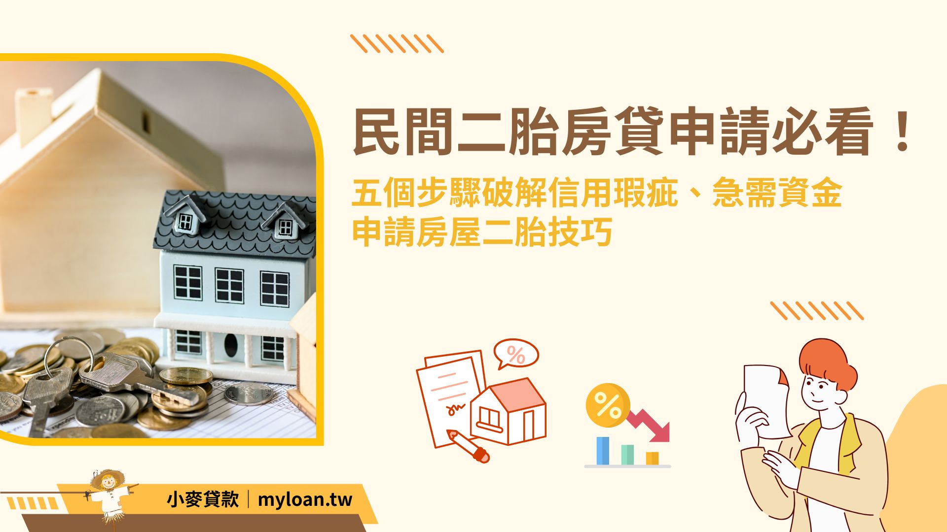 民間二胎房貸申請必看！五個步驟破解信用瑕疵、急需資金申請房屋二胎技巧